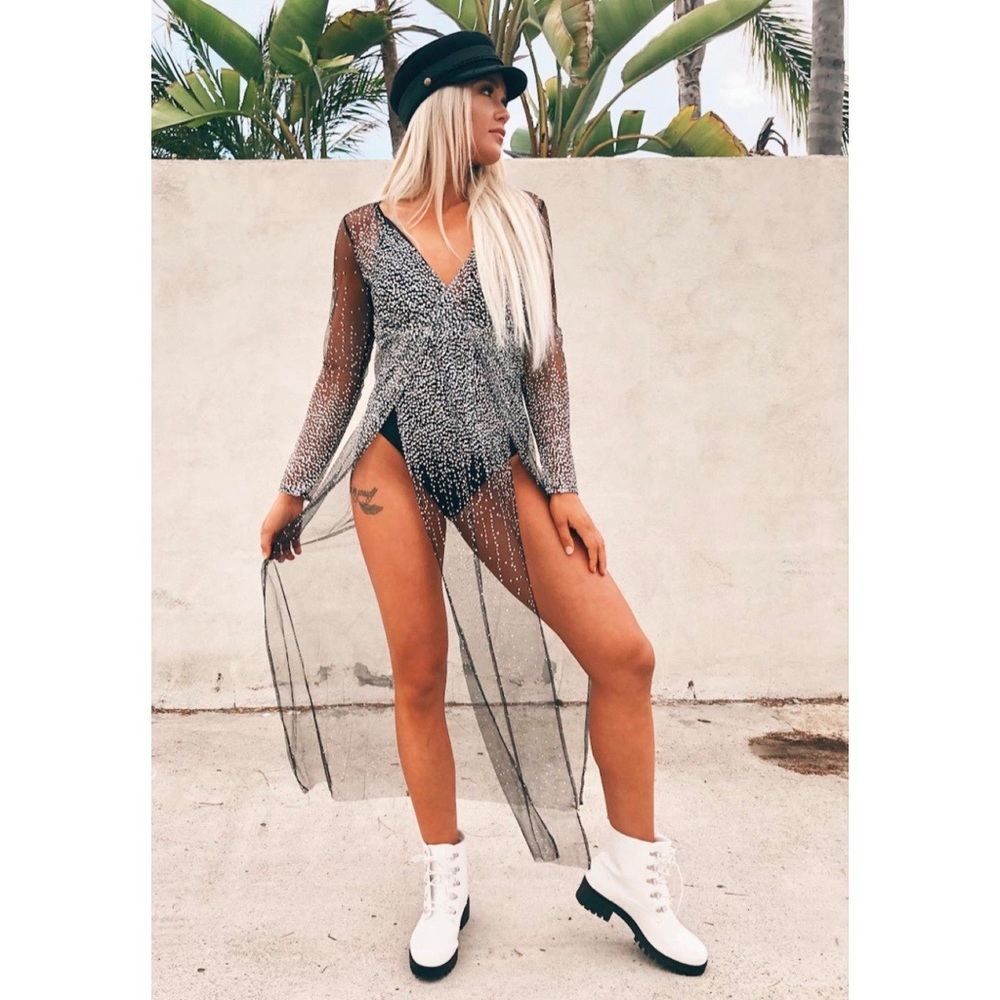 EUC Into the Night Mesh Sparkle Dress